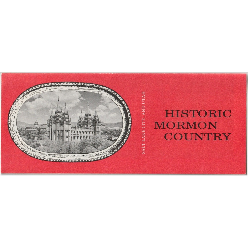 Vtg Salt Lake City Utah Historic Mormon Country LDS Temple Square Map Brochure - Picture 1 of 4